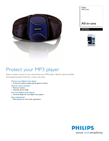 Philips Carrying Case SJM2006 User manual Philips Carrying Case SJM2006 User manual