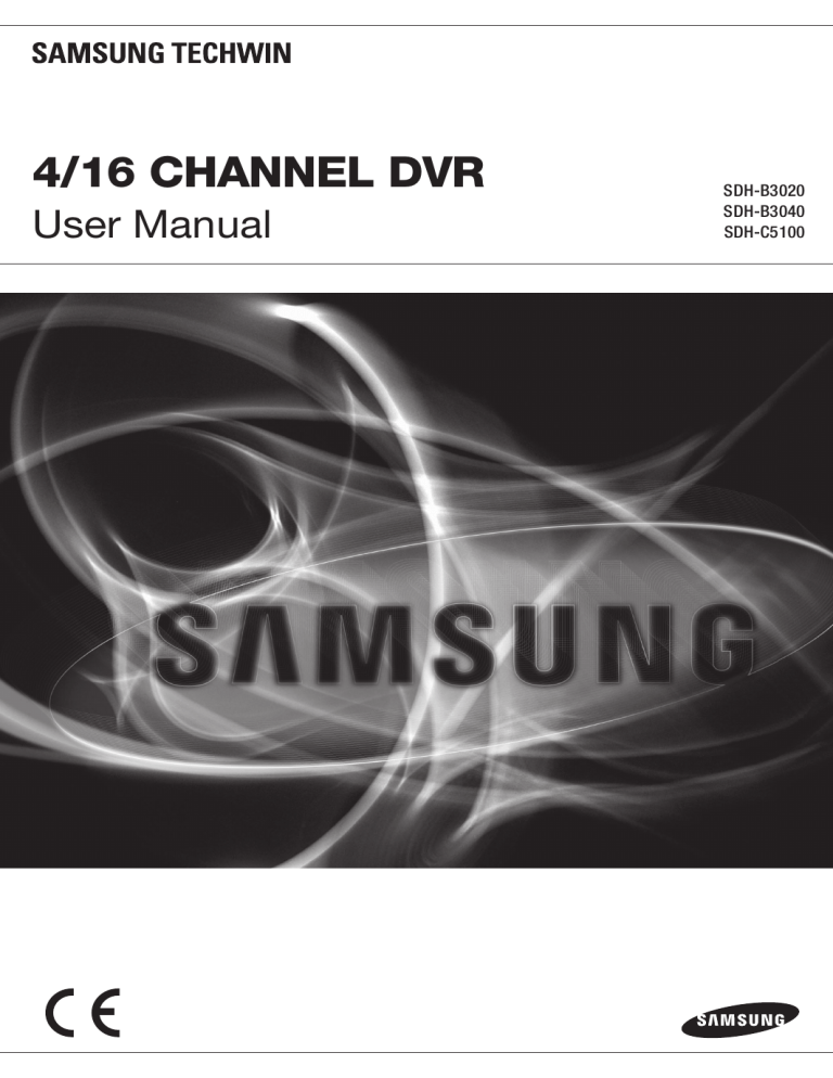 Samsung DVR SDH-B3040 User manual Samsung DVR SDH-B3040 User manual