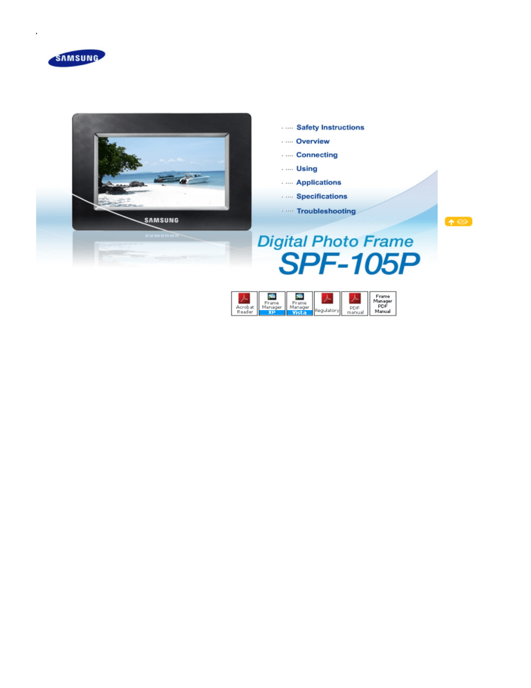 Samsung Digital Photo Frame SPF-105P User manual Samsung Digital Photo Frame SPF-105P User manual