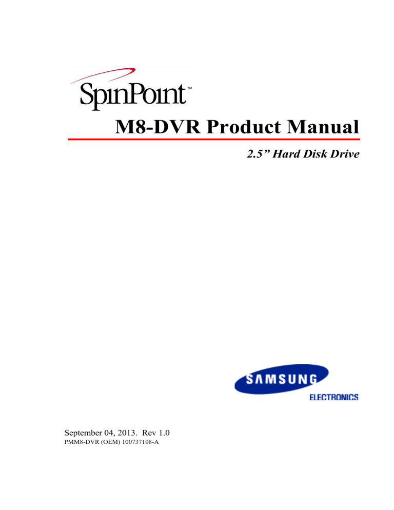 Samsung Computer Drive 100737108-A User manual Samsung Computer Drive 100737108-A User manual