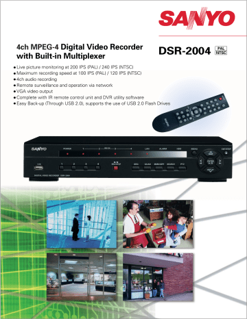 Sanyo DSR-2004, DVR DSR-2004 User manual Sanyo DSR-2004, DVR DSR-2004 User manual