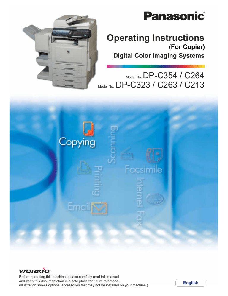 Panasonic Copier DP-C354 User manual Panasonic Copier DP-C354 User manual