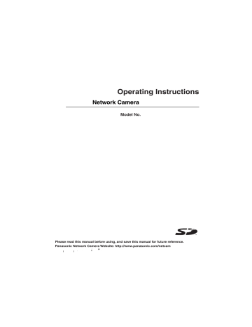 Panasonic Digital Camera BB-HCM403A User manual | Manualzz Panasonic Digital Camera BB-HCM403A User manual | Manualzz