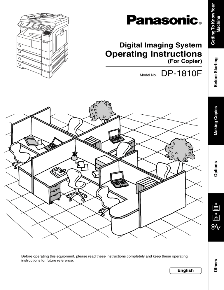 Panasonic All in One Printer DP-1810F User manual Panasonic All in One Printer DP-1810F User manual