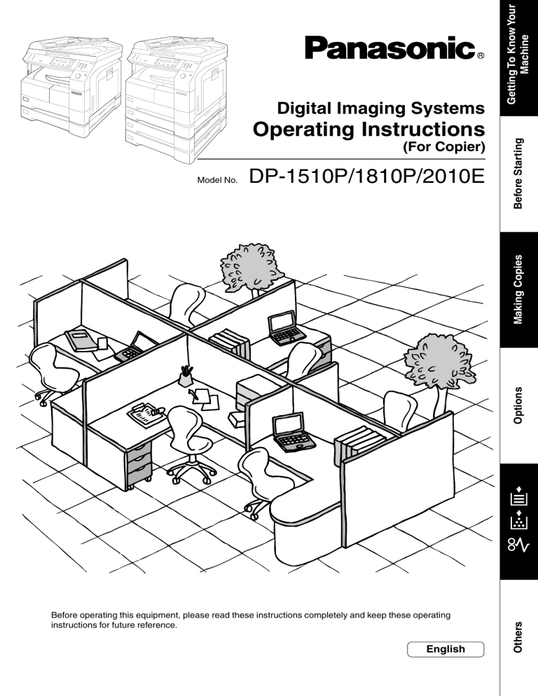 Panasonic All in One Printer DP-1510P User manual Panasonic All in One Printer DP-1510P User manual
