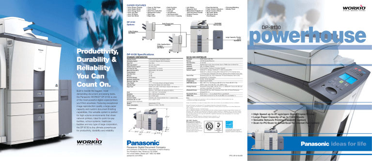 Panasonic All in One Printer DP-8130 User manual Panasonic All in One Printer DP-8130 User manual