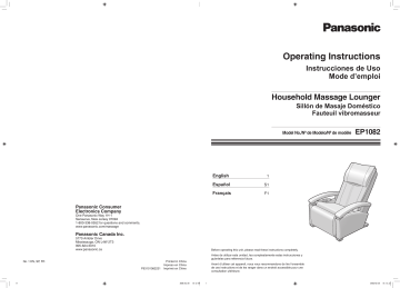 Panasonic Automobile Accessories EP1082 User manual Panasonic Automobile Accessories EP1082 User manual