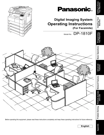 Panasonic Printer DP-1810F User manual Panasonic Printer DP-1810F User manual