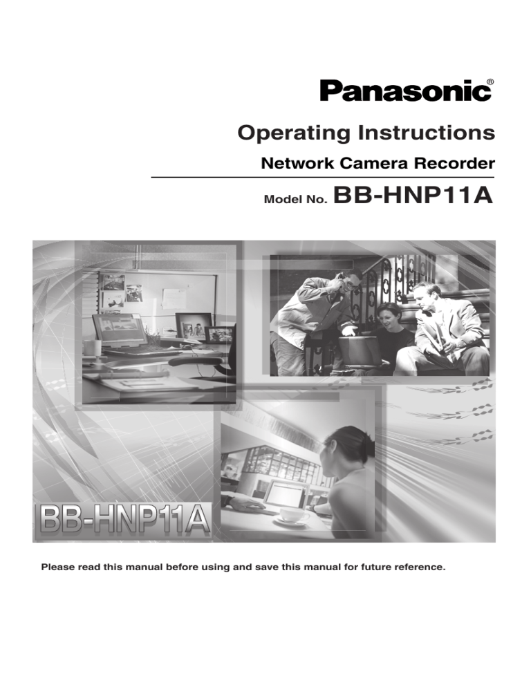 Panasonic Security Camera BB-HNP11A User manual Panasonic Security Camera BB-HNP11A User manual