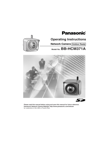 Panasonic Security Camera BB-HCM371A User manual Panasonic Security Camera BB-HCM371A User manual