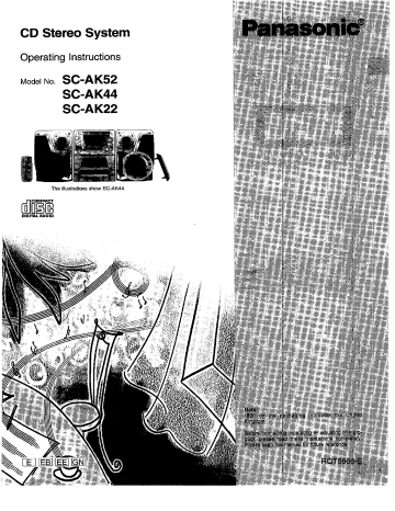 Panasonic Stereo System SC- AK54 User manual Panasonic Stereo System SC- AK54 User manual