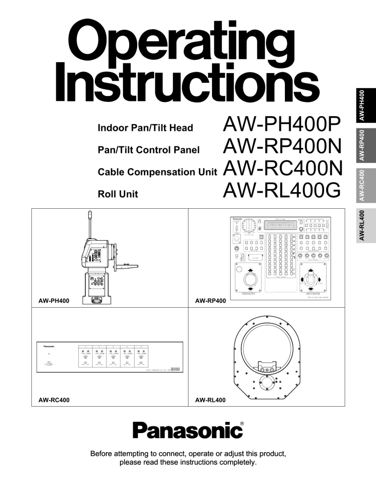 Panasonic Camcorder Accessories AW-RC400 User manual Panasonic Camcorder Accessories AW-RC400 User manual