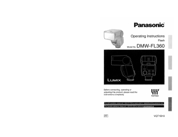 Panasonic Camera Flash DMW-FL360 User manual | Manualzz Panasonic Camera Flash DMW-FL360 User manual | Manualzz