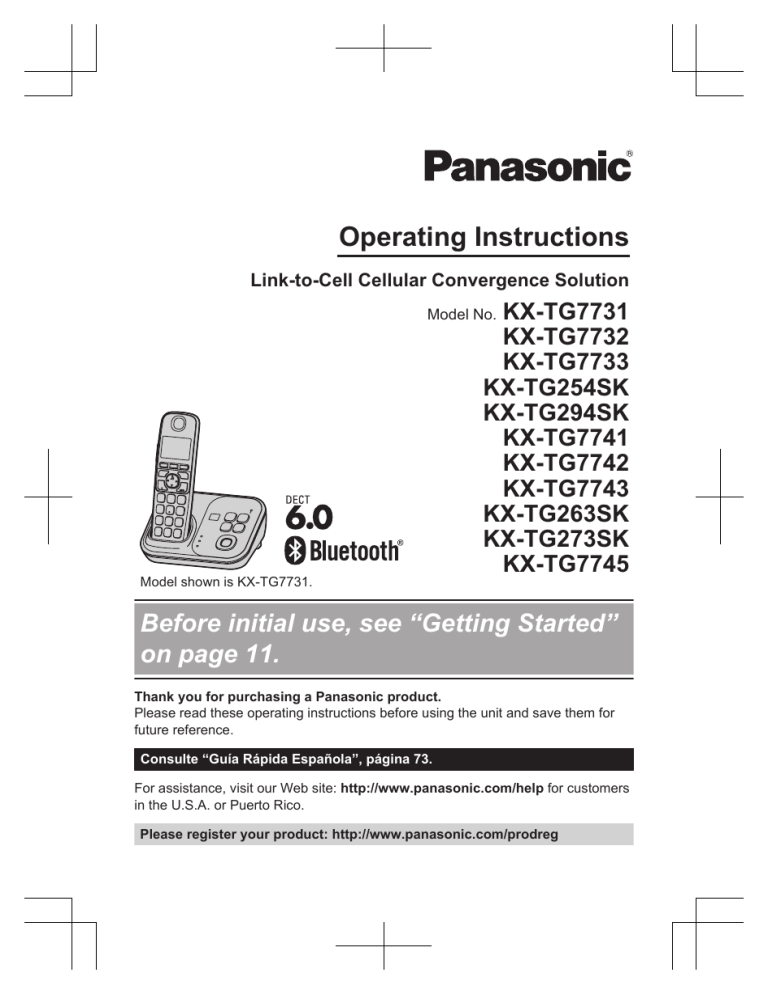 Panasonic Carrying Case KX-TG273SK User manual Panasonic Carrying Case KX-TG273SK User manual