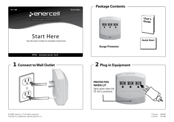 Radio Shack Surge Protector 61-185 User manual Radio Shack Surge Protector 61-185 User manual