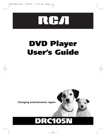 RCA DVD Player DRC105N User manual | Manualzz RCA DVD Player DRC105N User manual | Manualzz