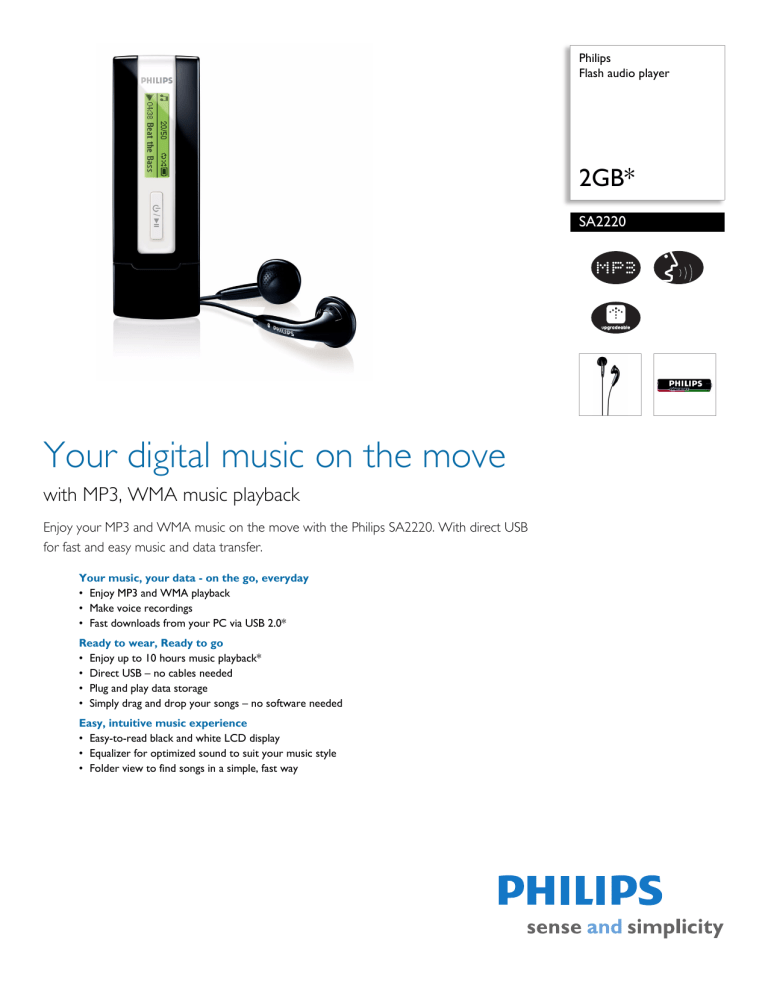 Toro MP3 Player SA2220 User manual Toro MP3 Player SA2220 User manual