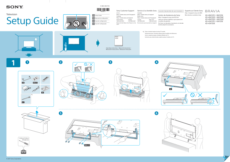 Sony KD-49X705E Owner's manual Sony KD-49X705E Owner's manual