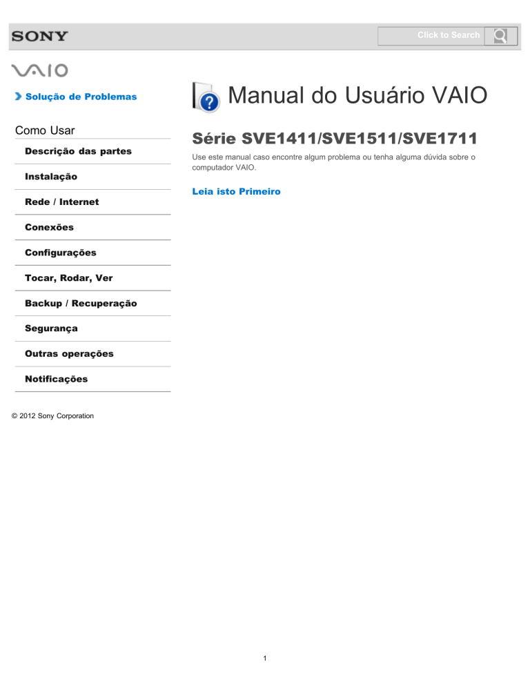 Sony SVE15111EBS, SVE14113EBB, SVE14115FBB, SVE14113EBP, SVE14113EBW Owner's manual Sony SVE15111EBS, SVE14113EBB, SVE14115FBB, SVE14113EBP, SVE14113EBW Owner's manual