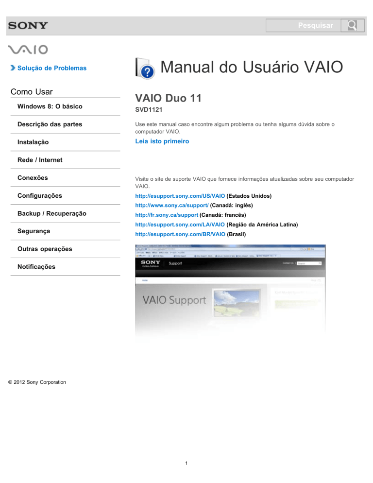 Sony SVD11215CBB Owner's manual Sony SVD11215CBB Owner's manual