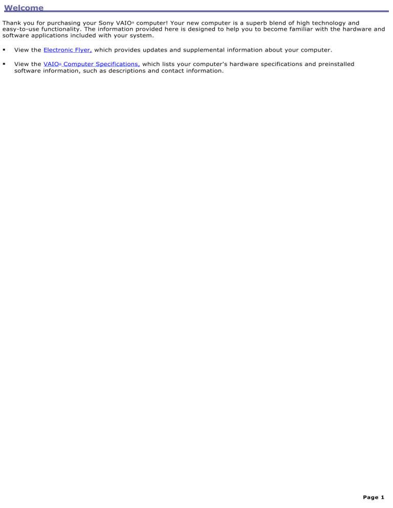 Sony PCV-RZ24G User guide Sony PCV-RZ24G User guide