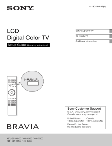 Sony KDL-46HX800 46 Sony KDL-46HX800 46