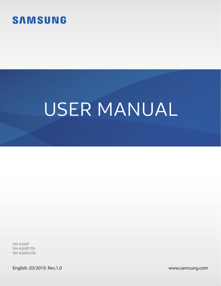 Samsung SM-A260F, SM-A260F/DS, SM-A260G/DS User manual Samsung SM-A260F, SM-A260F/DS, SM-A260G/DS User manual