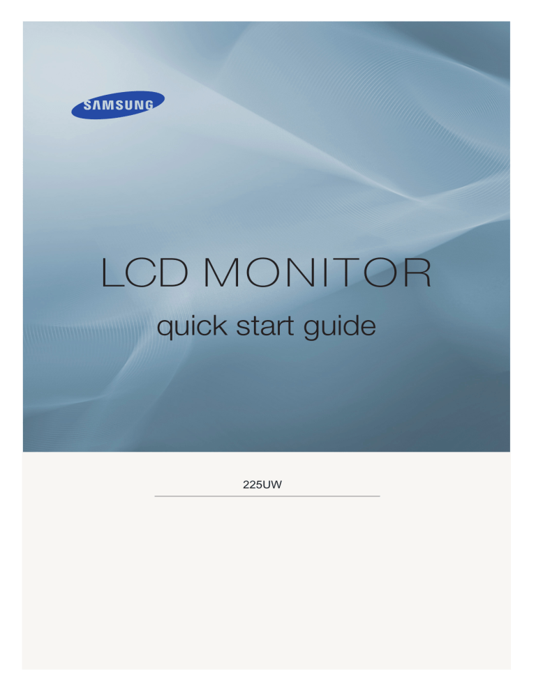 Samsung 225UW User manual Samsung 225UW User manual