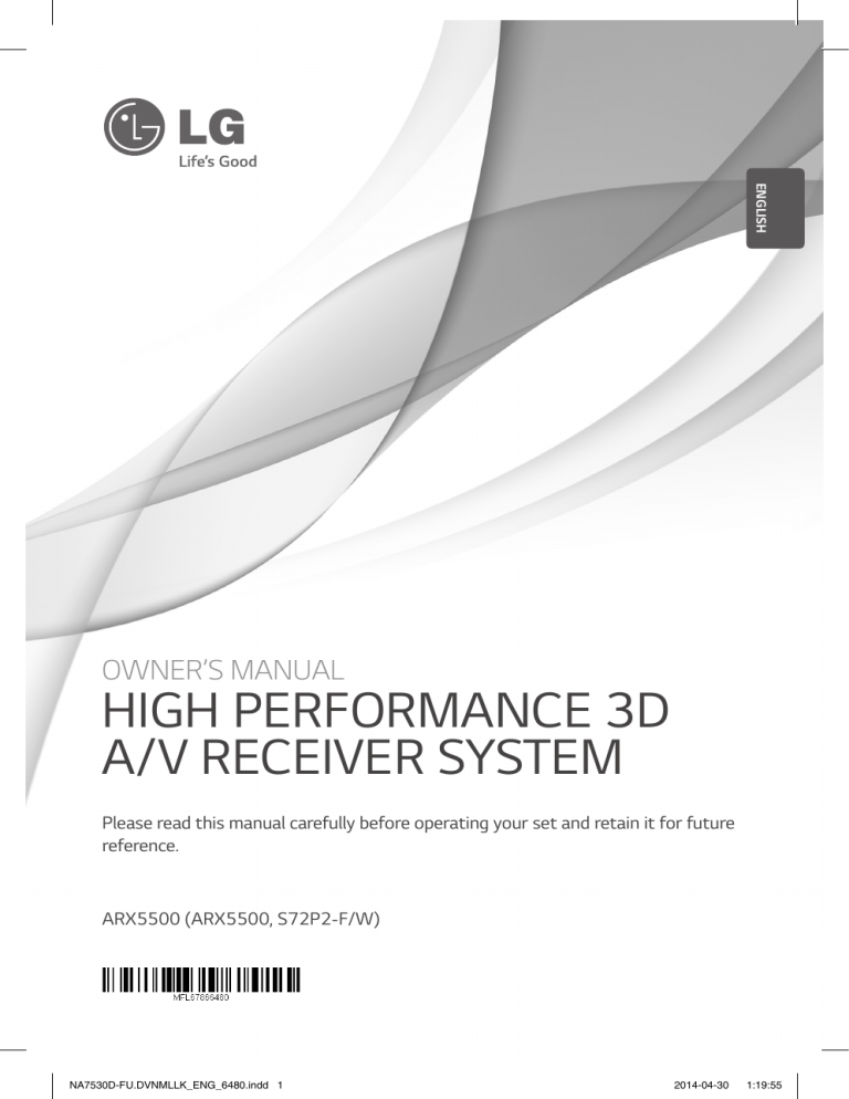 LG ARX5500 Owner's manual LG ARX5500 Owner's manual