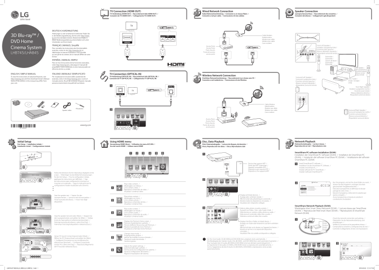 LG LHB745, LHA845 User guide LG LHB745, LHA845 User guide