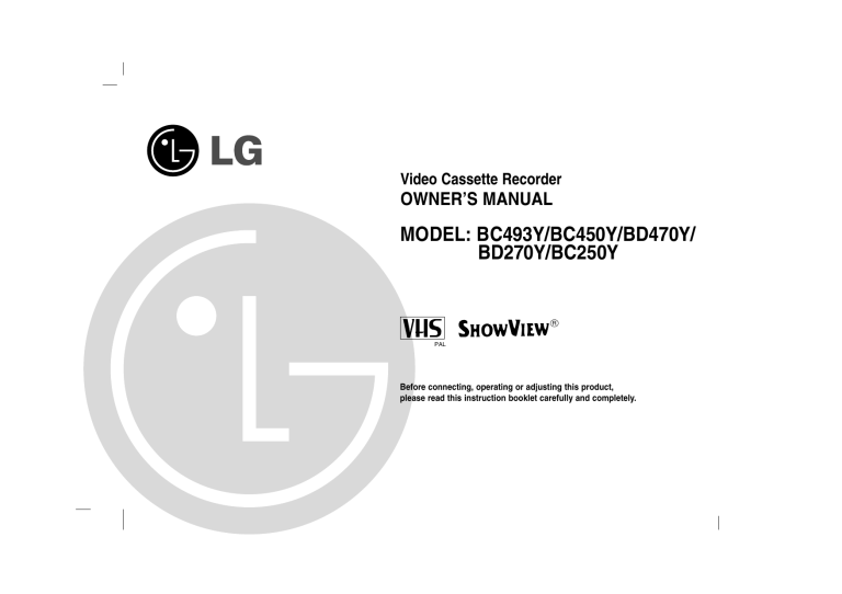 LG BD270Y, ABD270Y User guide LG BD270Y, ABD270Y User guide