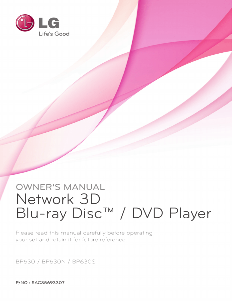 LG BP630S, BP630 User guide LG BP630S, BP630 User guide