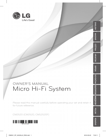 LG CM2520 User guide LG CM2520 User guide