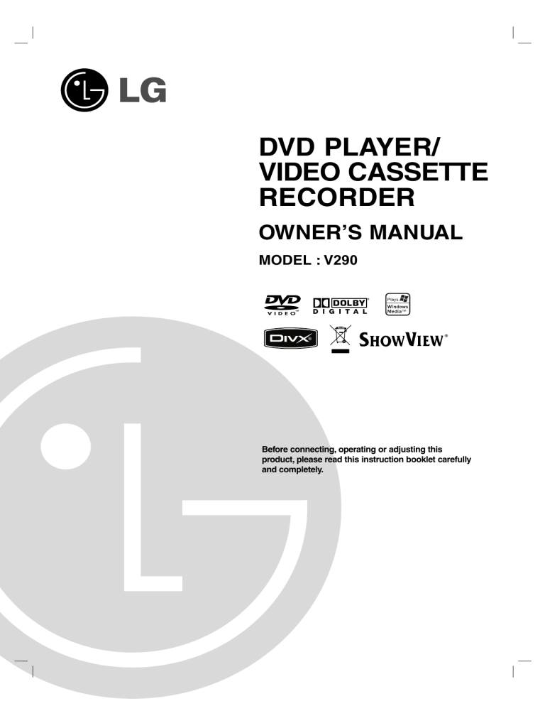 LG V290 Owner's manual LG V290 Owner's manual