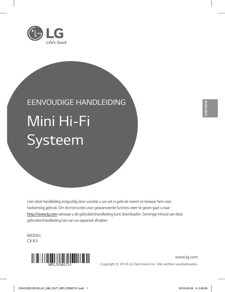 LG CK43 Owner's manual LG CK43 Owner's manual