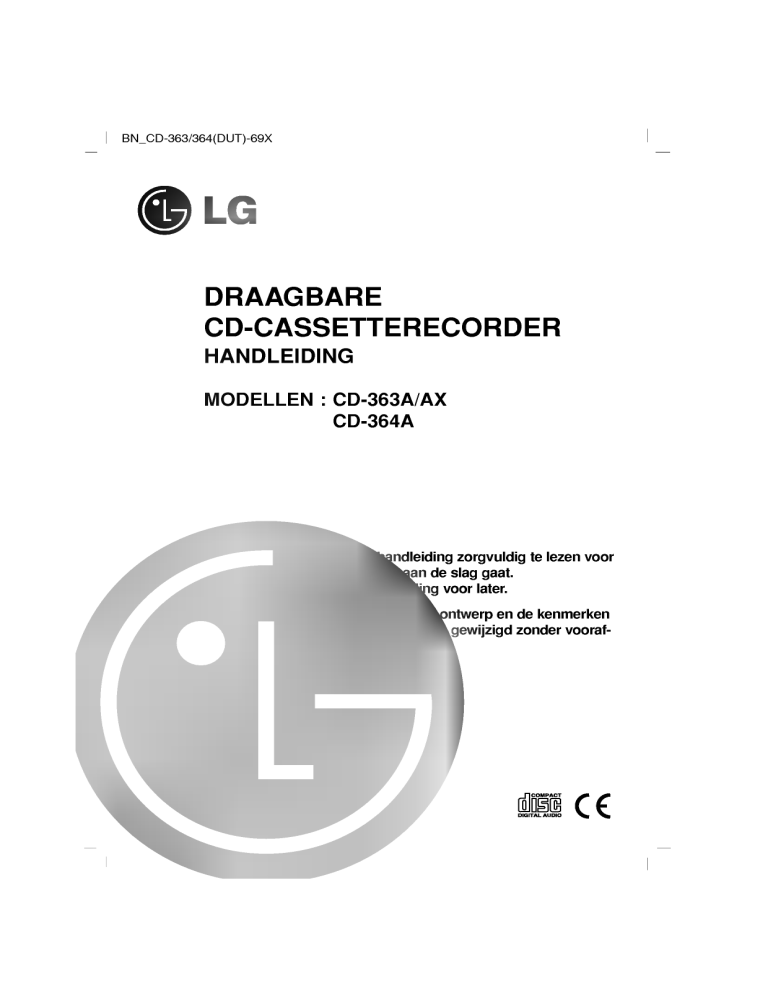 LG CD-363A Owner's manual LG CD-363A Owner's manual