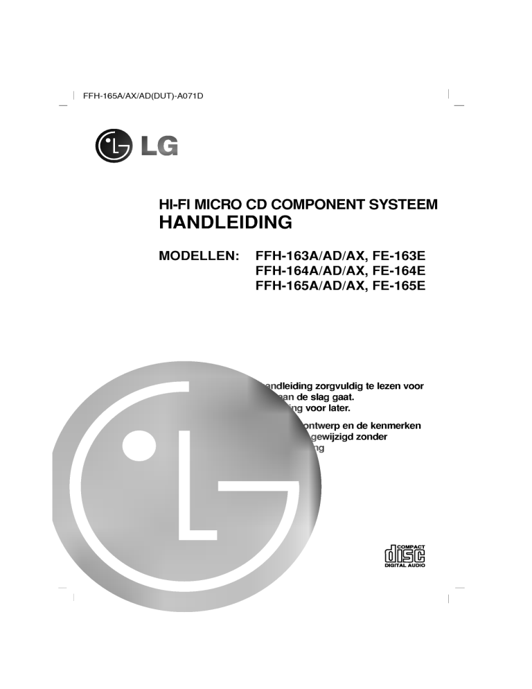 LG FFH-164AD Owner's manual LG FFH-164AD Owner's manual