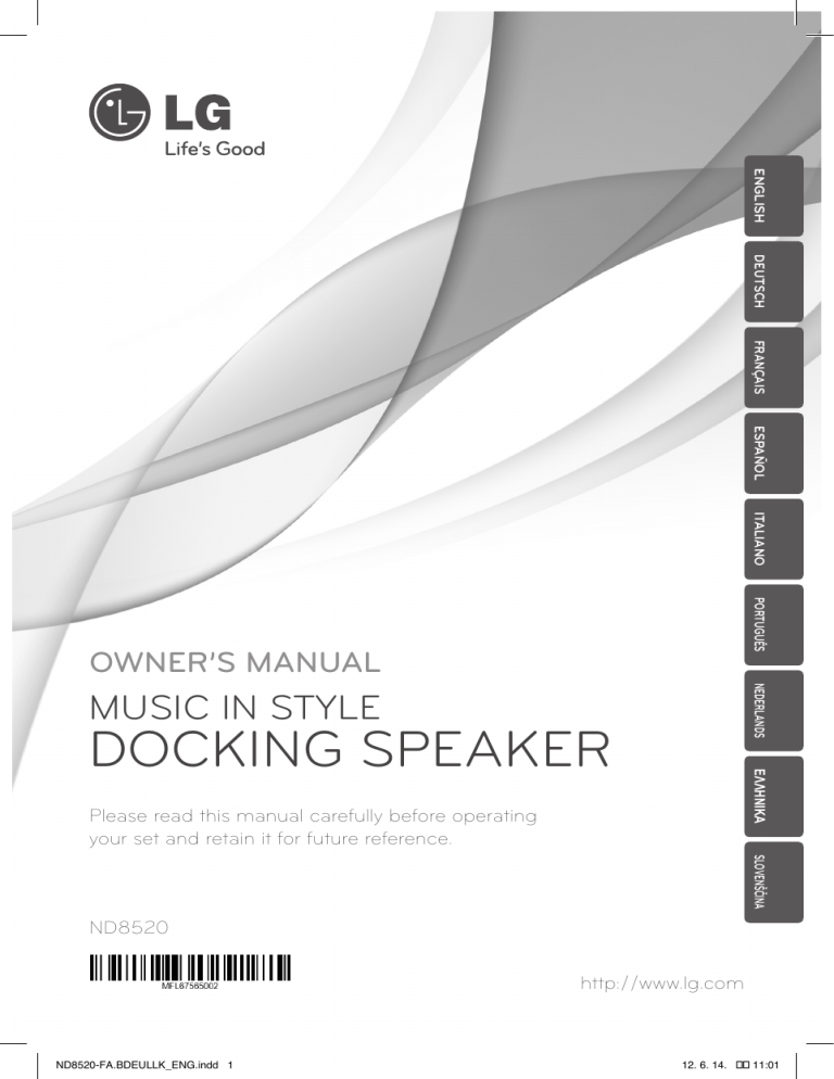 LG ND8520 User guide LG ND8520 User guide