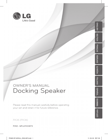 LG PA36 User guide LG PA36 User guide