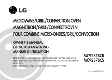 LG MC9287BCS, MC9287BC, MC9287BCB Owner's manual LG MC9287BCS, MC9287BC, MC9287BCB Owner's manual