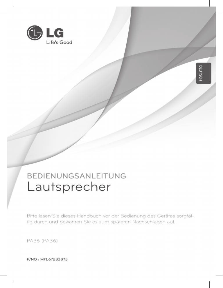 LG PA36 User guide LG PA36 User guide