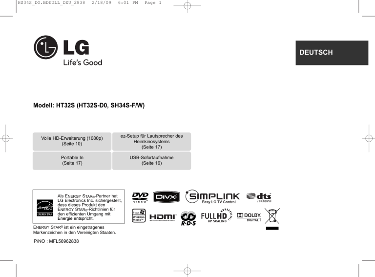 LG HT32S User guide LG HT32S User guide