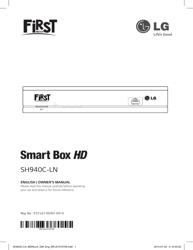 LG SH940C-LN Owner's manual LG SH940C-LN Owner's manual