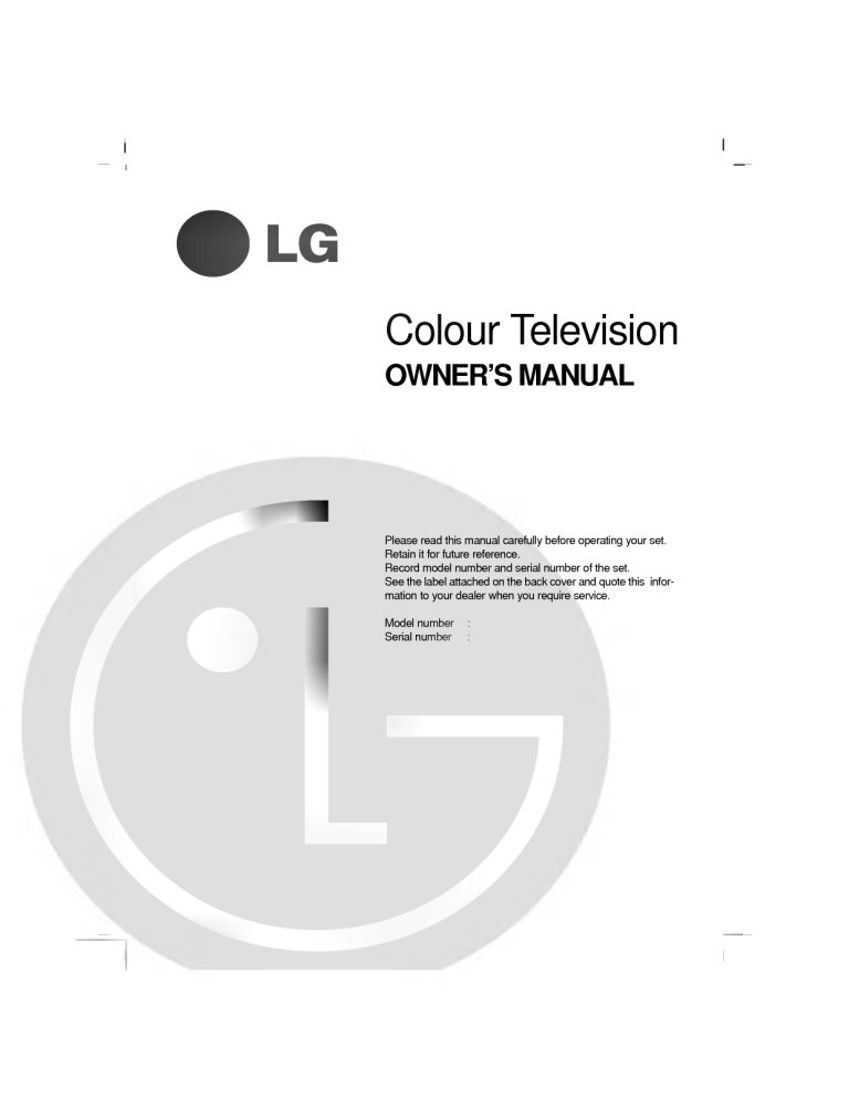 LG 14CA8RB Owner's manual LG 14CA8RB Owner's manual