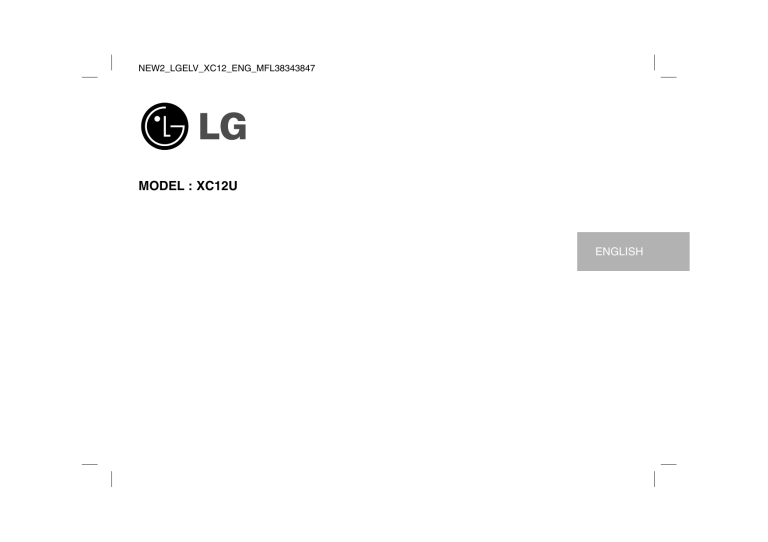 LG XC12U, XC12-D1U Owner's manual LG XC12U, XC12-D1U Owner's manual