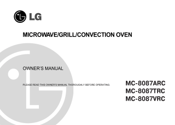 LG MC8087ARC, MC-8087ARC Owner's manual LG MC8087ARC, MC-8087ARC Owner's manual