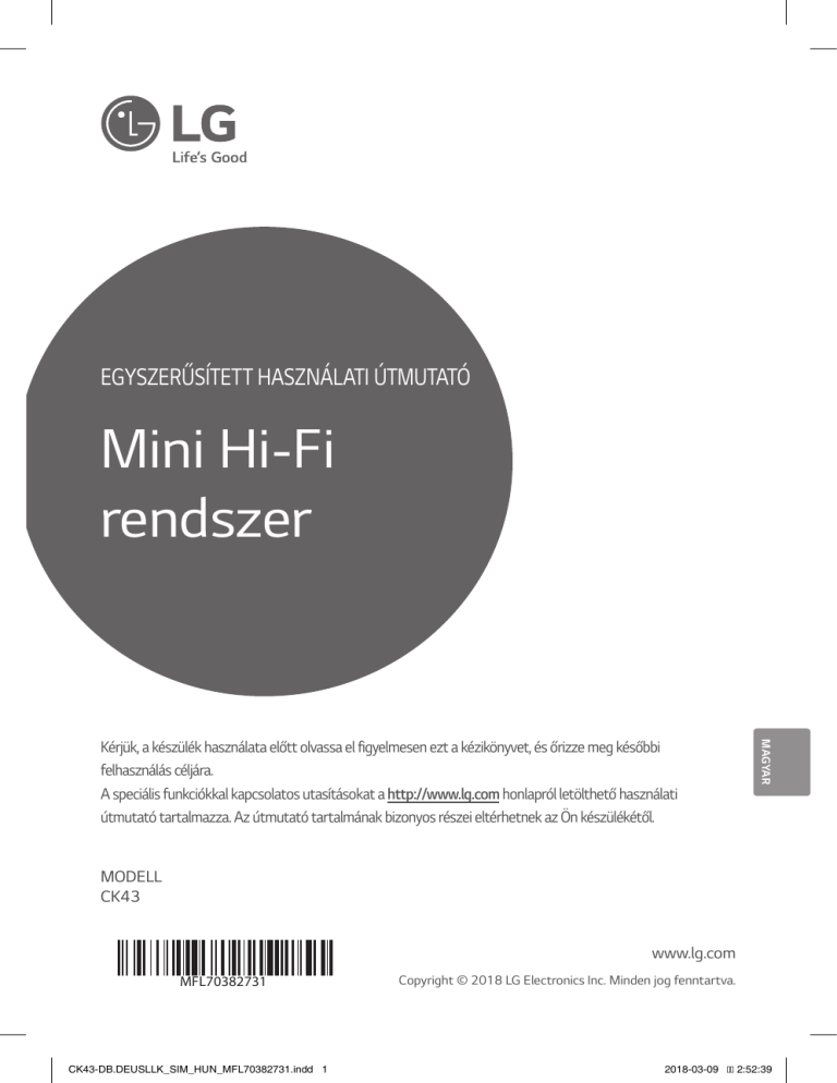 LG CK43 User guide LG CK43 User guide