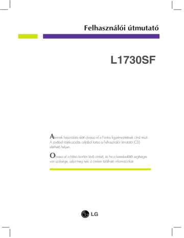 LG L1730SF-SV Užívateľská príručka | Manualzz LG L1730SF-SV Užívateľská príručka | Manualzz
