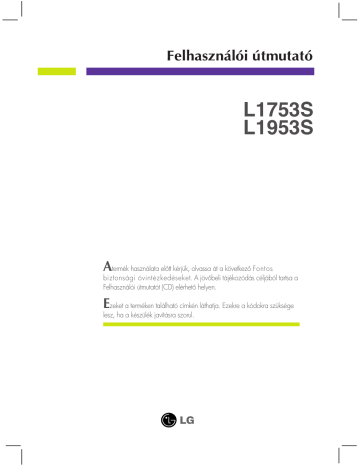 LG L1753S-SF, L1953S-SF User guide LG L1753S-SF, L1953S-SF User guide