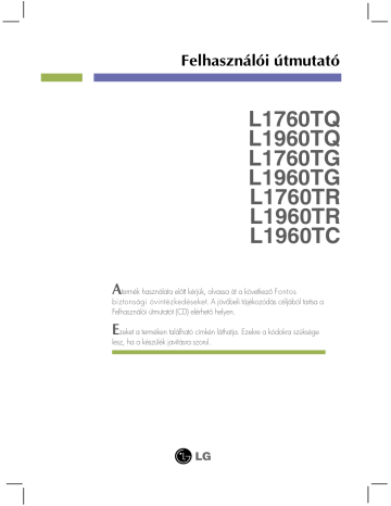 LG L1960TR-BF, L1760TR-BFQ, L1760TR-BF, L1760TR-BF.AEUOQPN User guide LG L1960TR-BF, L1760TR-BFQ, L1760TR-BF, L1760TR-BF.AEUOQPN User guide